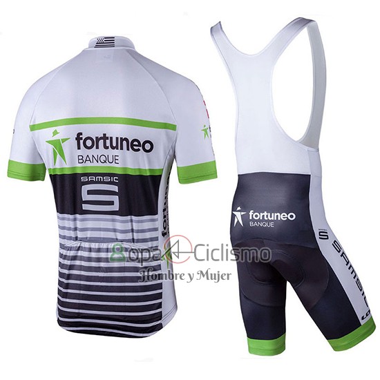 Fortuneo Samsic Ropa Ciclismo Culotte Corto 2018 Mangas Cortas Blanco